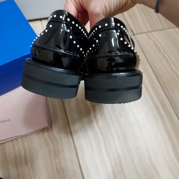 Stuart Weitzman Pearl Parker Patent Leather Chunky Loafer - Picture 11 of 11